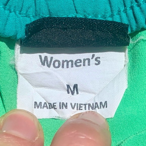 Patagonia Shorts M 2.5” Inseam Green Teal Drawstring Two Tone Pockets - Picture 4 of 8